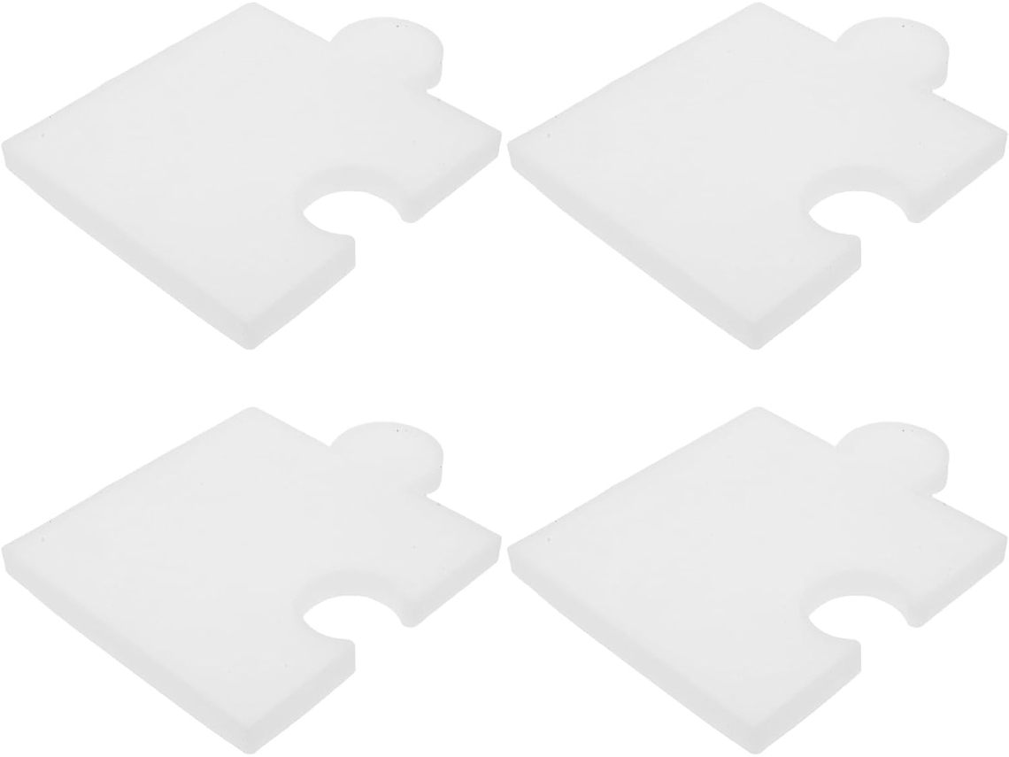 Conjunto De 4 Moldes Flexíveis De Silicone Para Quebra-cabeças, 14 X 11 Cm.