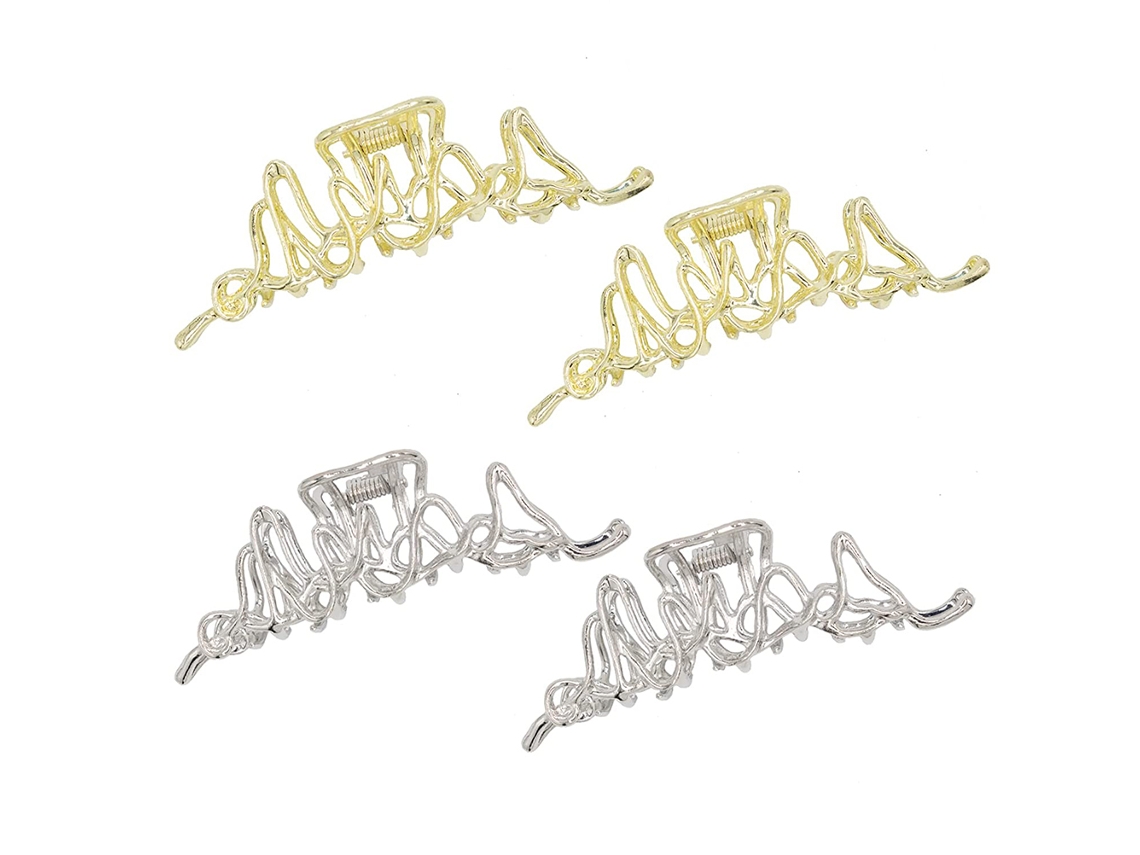 Pinza De Pelo De Aleación Metal Para Mujeres, Clips De Pelo Resistentes Para Cabello Grueso Y Rizado