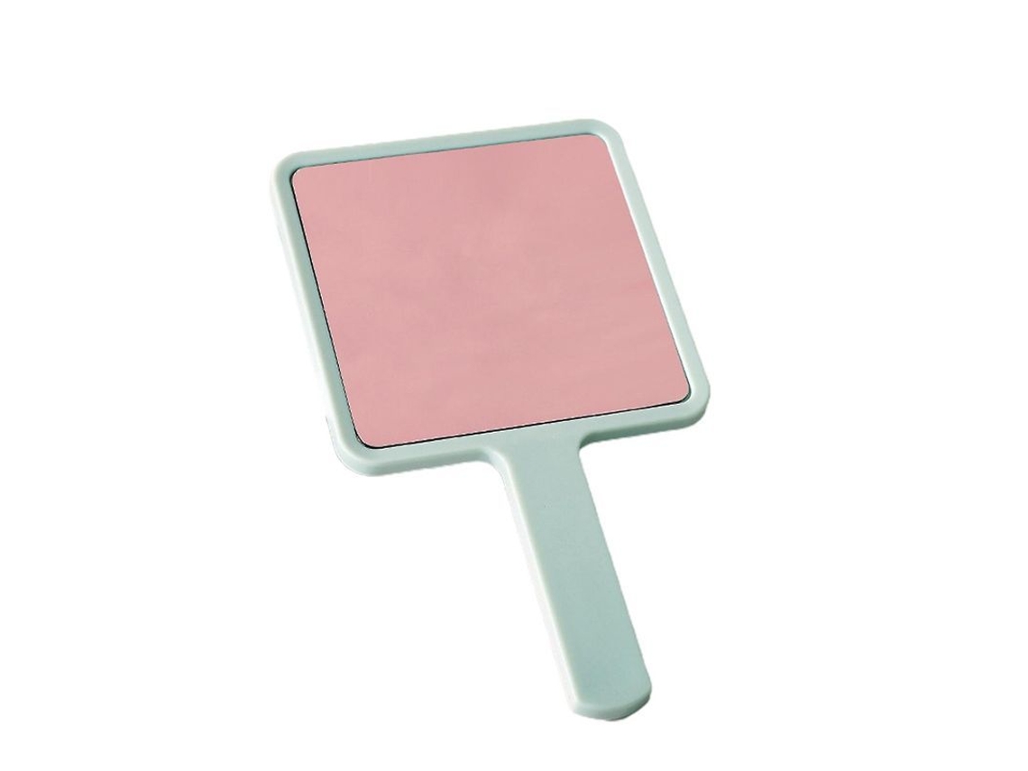 Espejo De Maquillaje De Mano Con Agarre Seguro, Cuadrado, Portátil, Para Barberías Y Maquillaje.
