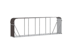 Leñero de acero VIDAXL galvanizado marrón (300x45x100 cm)