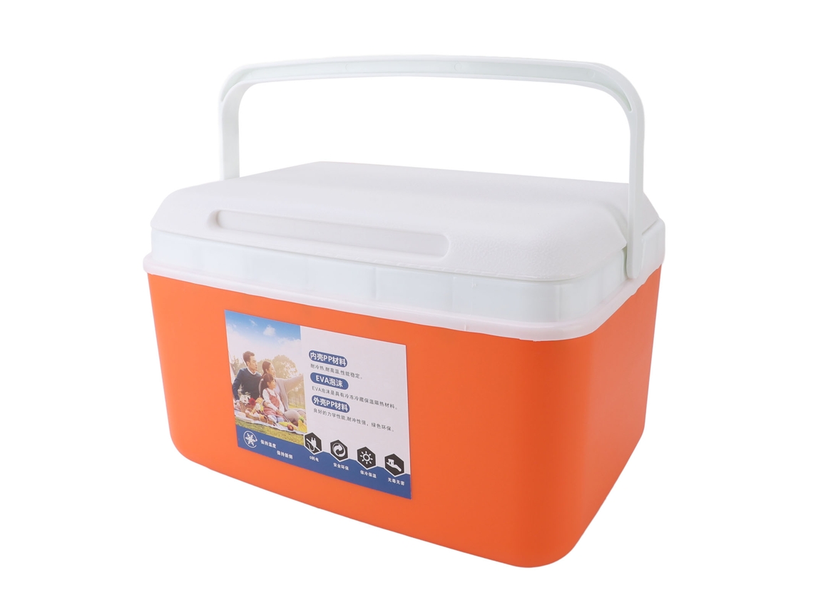 Nevera portátil aislante de 8 l para camping y playa, color naranja