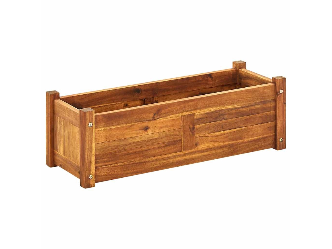 Jardinera VIDAXL Marrón Madera (76x27,6x25 cm)
