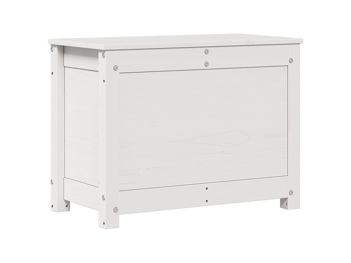 Maison Exclusive - Caja De Almacenaje Madera Maciza De Pino Blanco 60x32x45,5 Cm