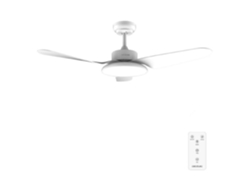 Ventilador de techo Cecotec Energysilence Aero 5240 Light White de 43 pulgadas con luz y control remoto. Motor de CC de 40 W, 3 aspas.