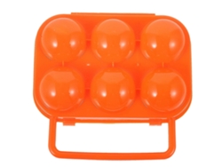 Caja De Almacenamiento Portátil Plegable Para Huevos, 6 Cajas Para Huevos, Recipiente Para Cocina Y Área Exterior Webake (naranja)