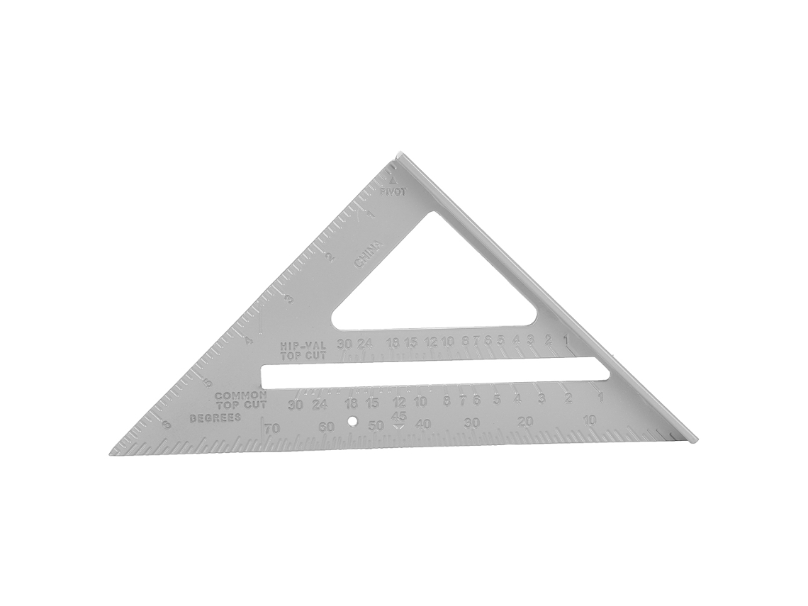 Transportador De Ángulos De 7" De Aleación De Aluminio, Escuadra Triangular, Regla Para Carpintería Y Trabajos En Madera.