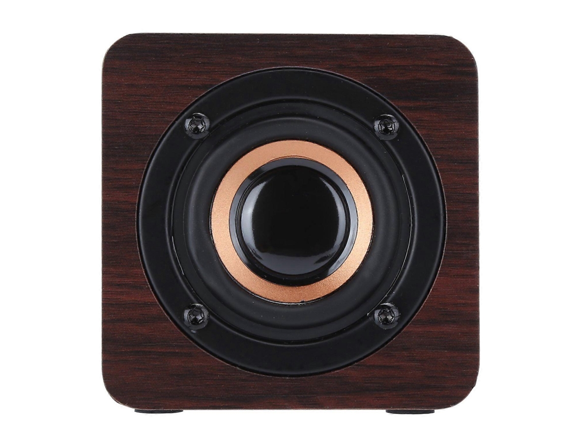 Altavoz Bluetooth portátil Yunzii Woodiness con acabado en madera de nogal