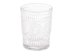 Relaxdays Vasos Vintage, Set 4, Aptos Para Lavavajillas, 300ml, Cristalería Retro Marco Dorado, Agua, Zumo, Transparente