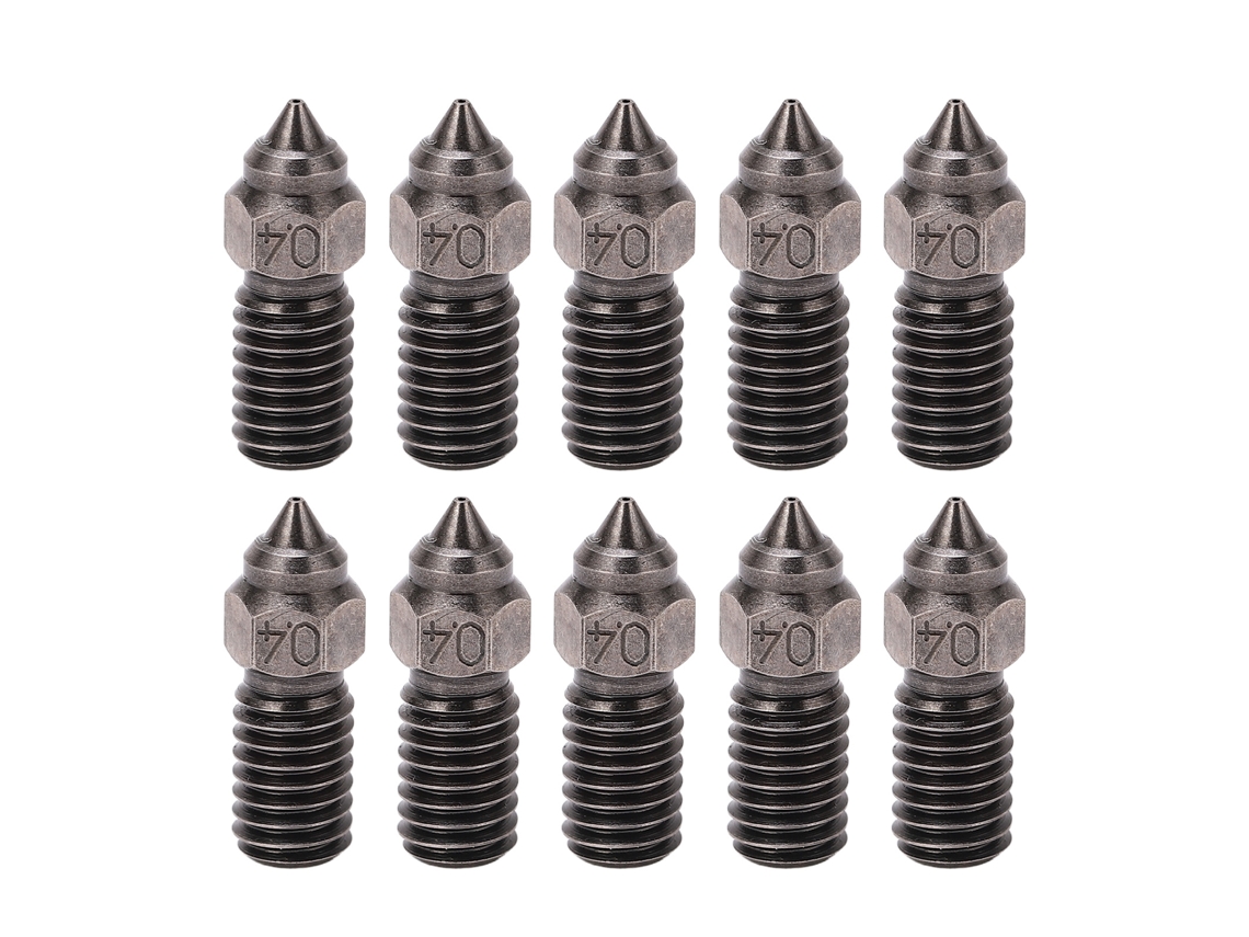 10 Boquillas Extrusoras De Acero Endurecido De Alto Flujo De 0,4 Mm Para Impresora 3d Neptune