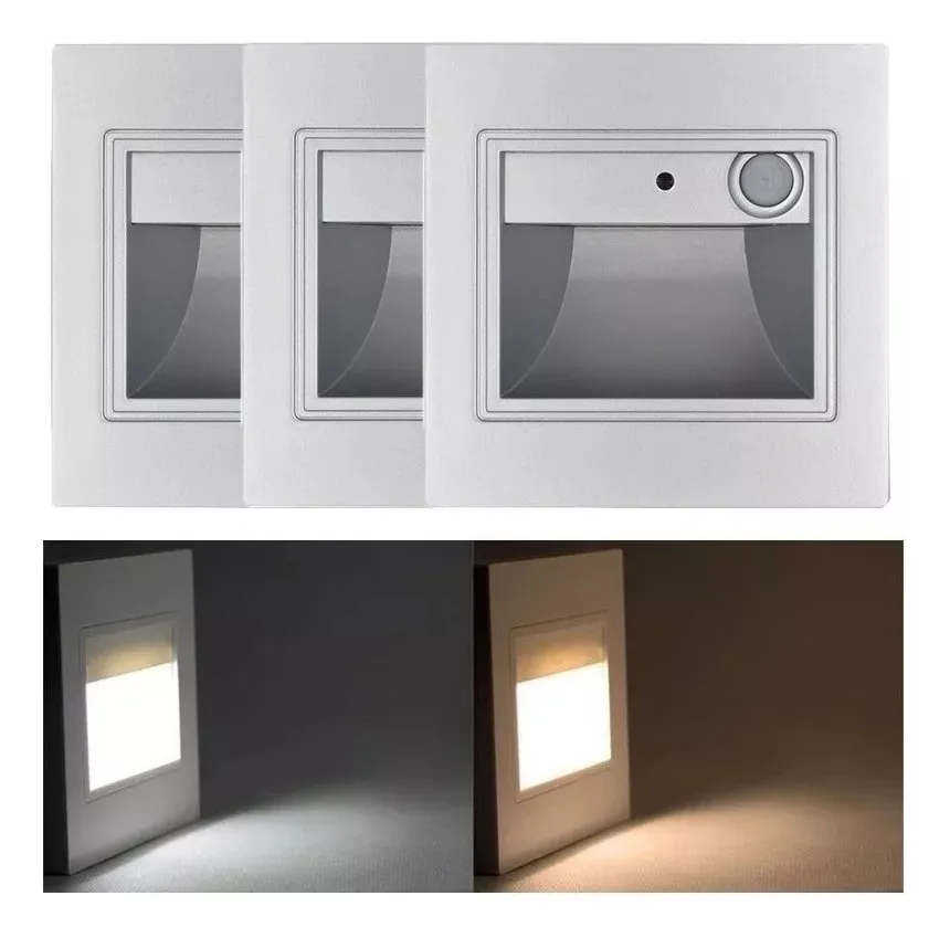 Nuevas 3 luces LED para escaleras con sensor incorporado, vayotoy