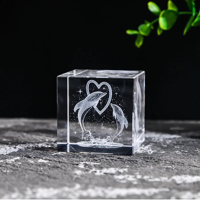 (estilo 3 40 Mm) Prisma De Vidrio Cuadrado De Cristal De 40 Mm Para Joyería, Cubo Grabado Con Láser 3d