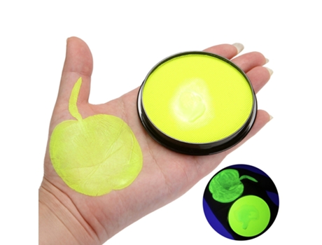 Pintura para rostro y cuerpo Luz negra UV Pintura fluorescente de neón Pintura con brillo a base de agua Pintura para maquillaje Pigmento Hipoalerg...