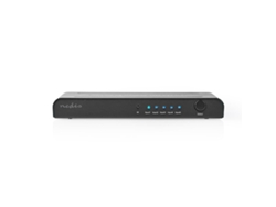 Switch Hdmi NEDIS 5 Puertos 5 Entradas Hdmi 1 Salida Hdmi 4K@60Hz 18 Gbps Control Remoto Metal Antracita