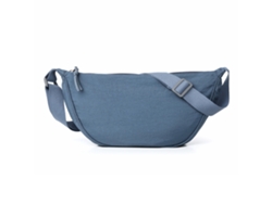 (Bolso pequeño de mezclilla azul) Bolso de hombro plisado en tela lavada, sencillo y ligero, con cordón ajustable.