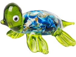 Figura de tortuga de cristal verde, decoración elegante y duradera, miniatura para oficina, pieza artística práctica para uso doméstico, GOKOCO