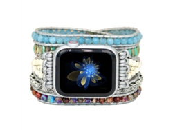 Pulsera De Reloj Boho Con Cuentas Y Trenzada Compatible Con Iwatch