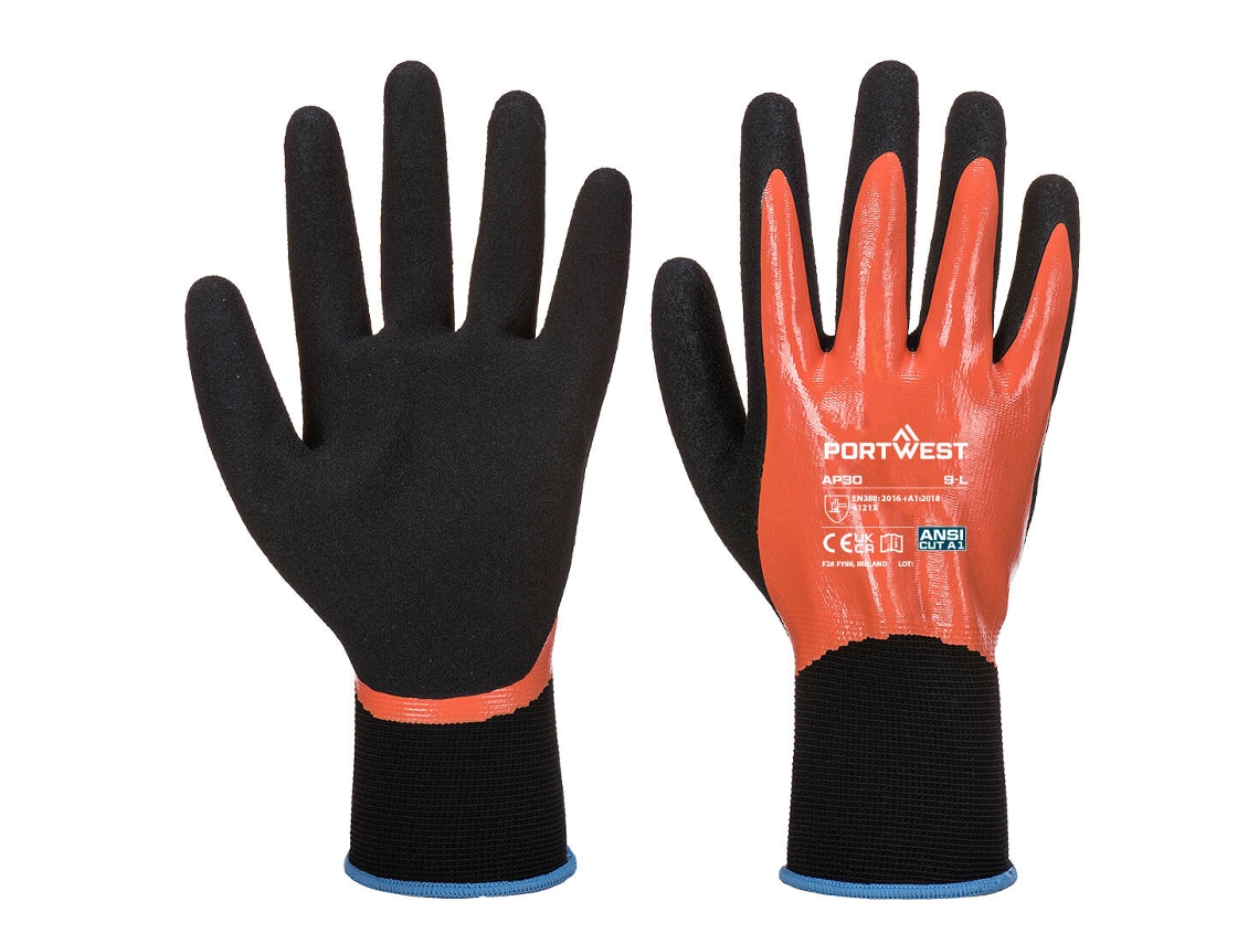 Guante Dermi Pro - Seguridad Y Confort En Tus Manos Naranja Negro / Xxl