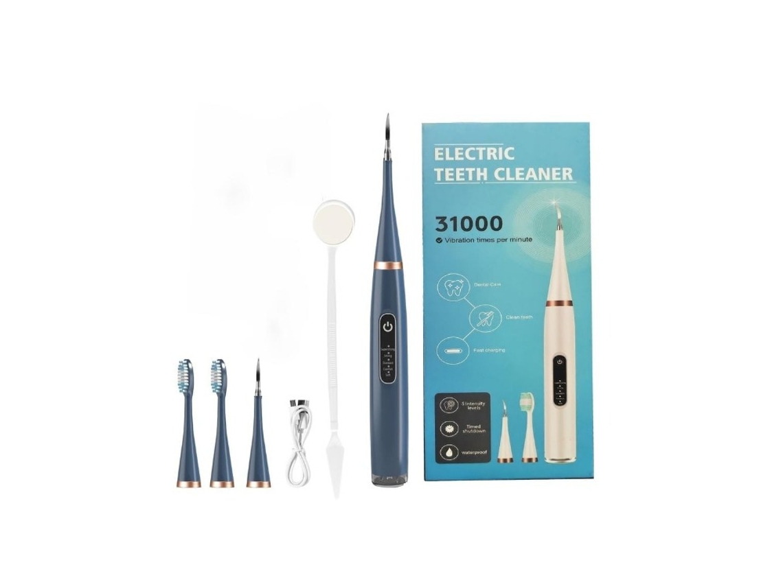 Irrigador Bucal Ultrasónico Para Eliminar Placa Y Blanquear Los Dientes, Color Azul Gertiz