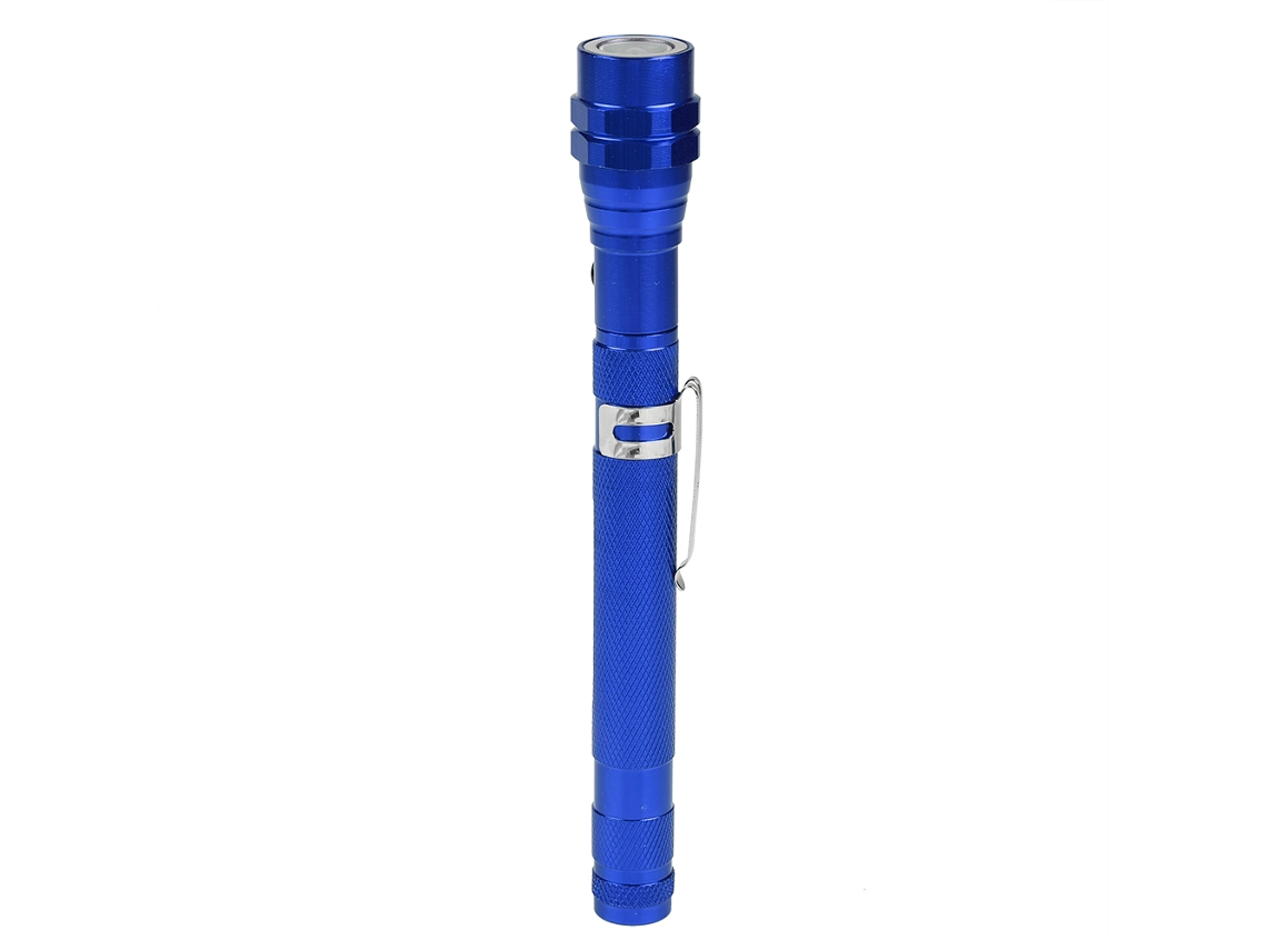 2026-linterna Led Mini Flexible Telescópica Rotatoria Con Extremidad Magnética Multifunción (azul)
