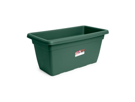 Jardinera Rectangular Reforzada de 60 cm Ancho Especial. Verde PLASTIC FORTE