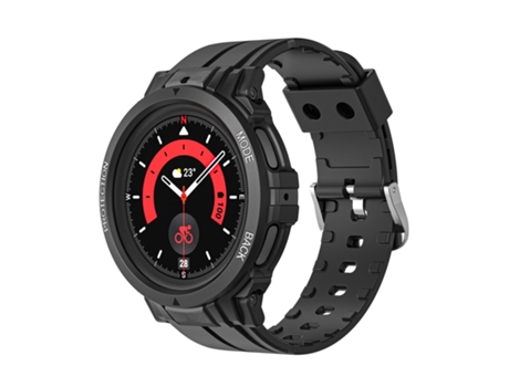 Correa de reloj inteligente para Samsung Galaxy Watch 5 Pro 45 mm Correa de reloj deportiva integrada de TPU (negro)