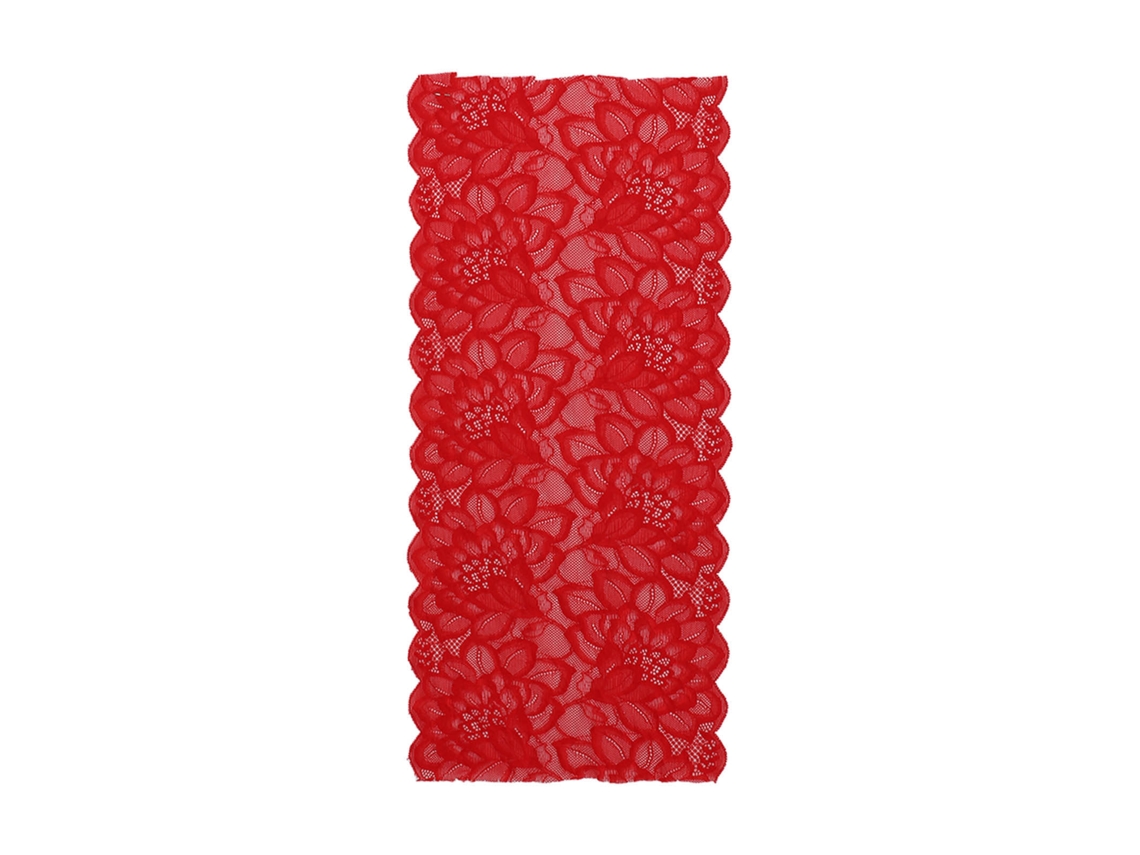 Cinta De Encaje De Nailon De 23 Cm, Alta Elasticidad, Suave, Para Accesorios De Costura De Zapatos, Sombreros Y Prendas De Vestir, Color Rojo.