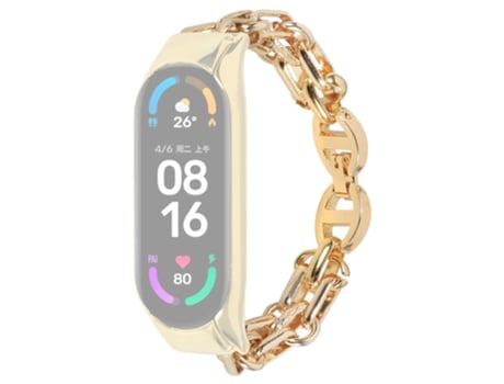 Correa de acero inoxidable ahuecar para Xiaomi Mi Band 3/4 - dorado