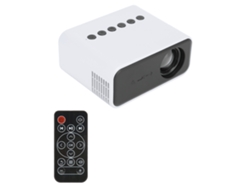 Projetor Mini Portátil Teatro Em Casa Projetor De Celular Projeção De Tela 100‑240v Branco Plugue Eu