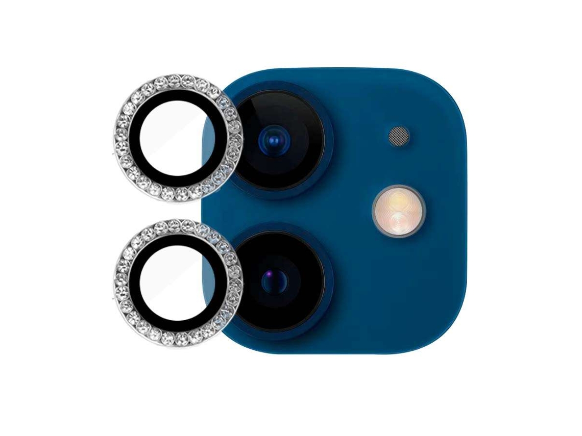 Cubre Objetivo Brillo Plata Para Iphone 12