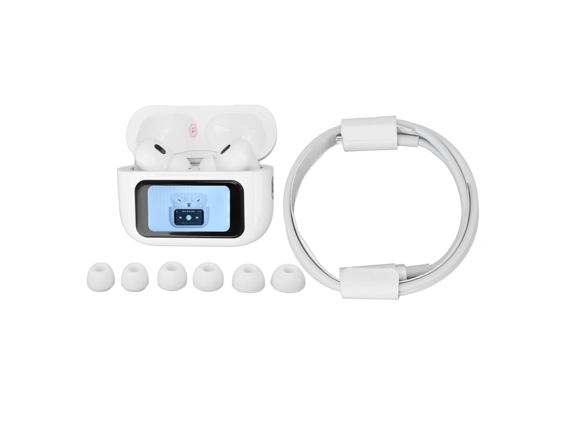 Fones De Ouvido Bluetooth 5.4 Tela Led Touch Hifi Cancelamento De Ruído Sem Fio Para Música E Chamadas