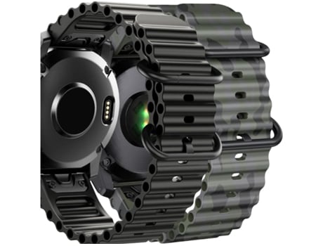 Correa Ocean Waves para Garmin Fenix 7X Pro Solar Negra y Verde Militar Pack 2X VEANXIN
