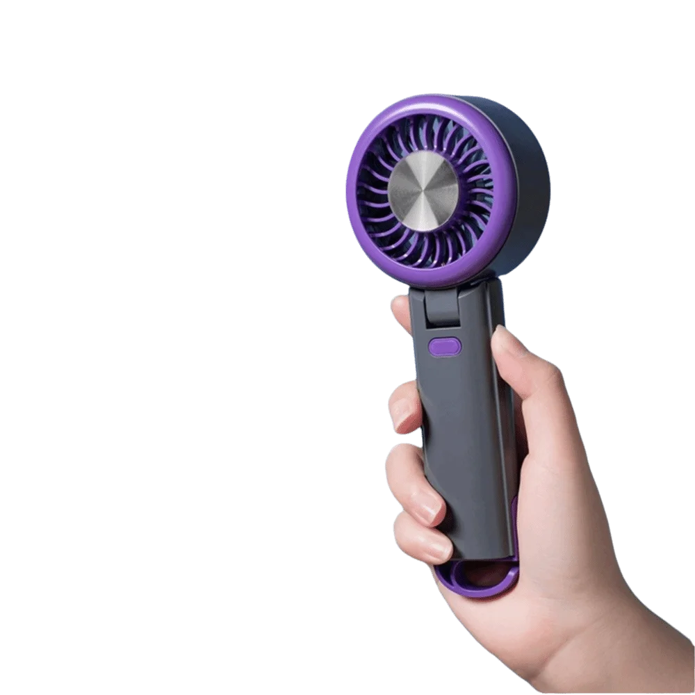 Ventilador Eléctrico De Alta Velocidad (gris) Con Carga Usb, Diseño Plegable Y Tres Velocidades Ajustables.
