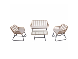Conjunto de Jardín CONCEPT U Parea (Beige - Acero - 120x72x77 cm)
