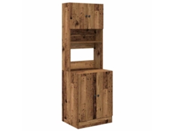 Aparador de cocina 2 piezas madera antigua MAISON EXCLUSIVE (60x50x180 cm)