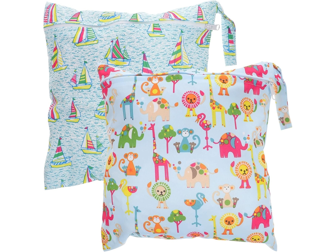 Bolsa Para Pañales Impermeable Y Lavable De 2 Piezas Con Cremallera
