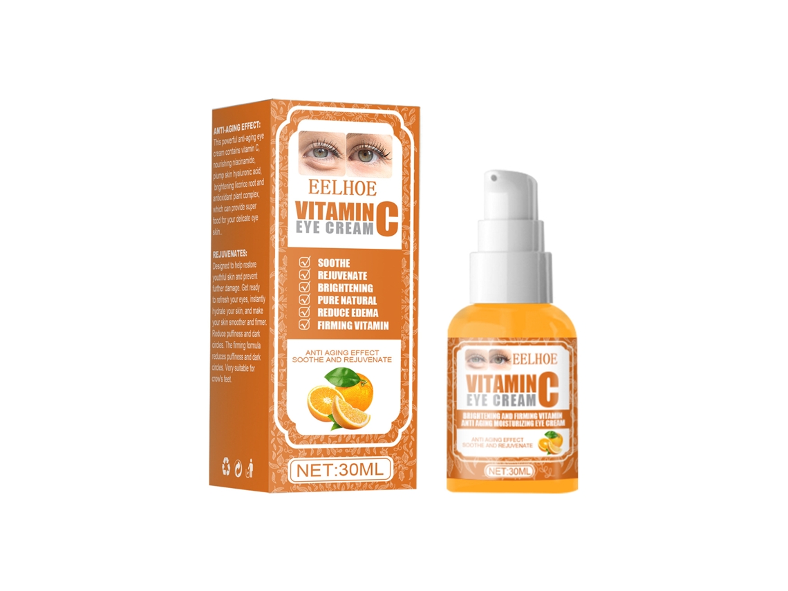 La crema para el contorno de ojos con vitamina C reduce las cicatrices y las imperfecciones.