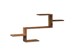 Maison Exclusive - Estante De Pared Madera De Ingeniería Envejecida 104x15x49 Cm
