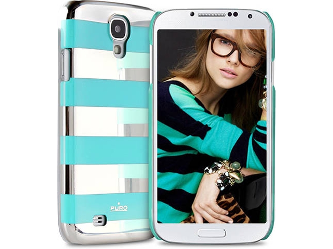 Carcasa Samsung Galaxy S4 PURO SGS4STRIPELBL Azul