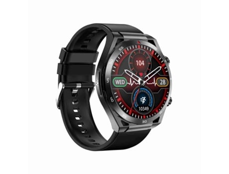 Smartwatch ET450 1,39" correa del silicón de la prenda impermeable IP67, ayuda ECG/medición no invasiva de la glucosa en sangre (
