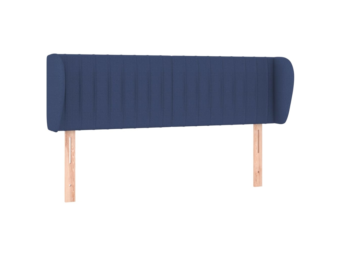 Cabecero de cama con solapas, tela, 147x23x78/88 cm, azul, MAISON EXCLUSIVE