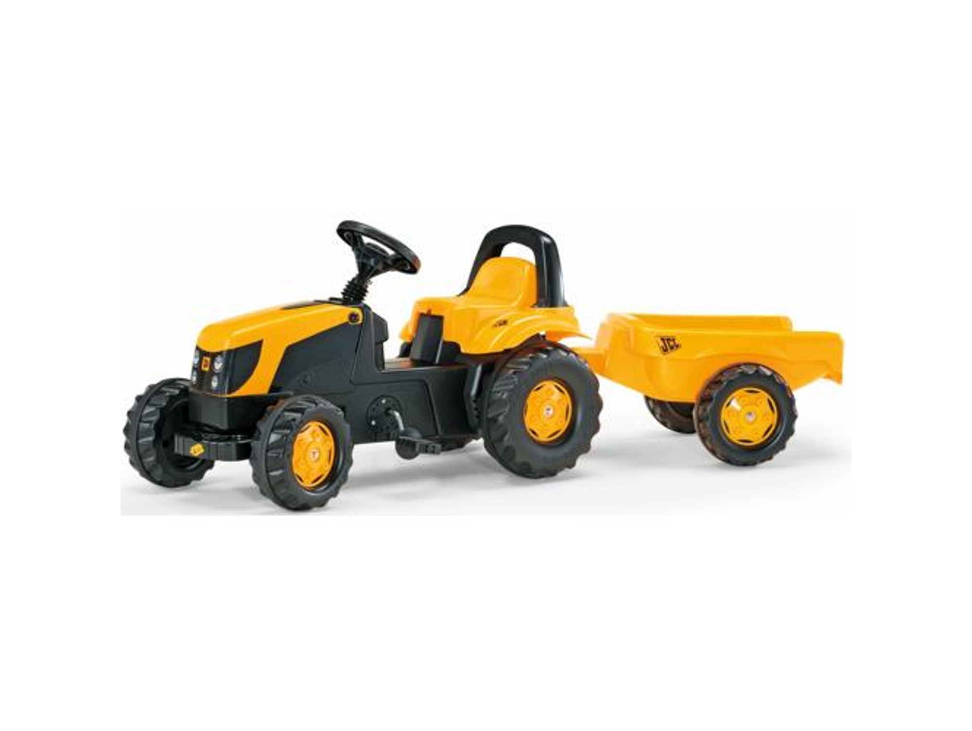 Conjunto de Tractor JCB ROLLYTOYS Kid con Remolque