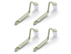 Cepillo para inodoro Jortmrd en forma de V, de plástico, para limpiar esquinas (4 piezas, verde)