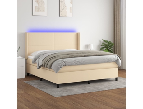 Canapé Luces Led MAISON EXCLUSIVE Metal Tecido Beige (160x200cm)
