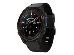 Bracelete Para Garmin Descent Mk3i (43mm) - Couro - Fivela De Aço (20mm) Preto