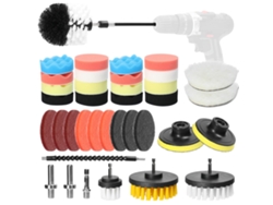 Kit De 38 Piezas Para Pulir Y Encerar Coches Con Almohadillas De Espuma Y Accesorios De Limpieza.