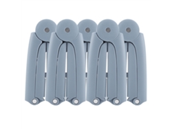 MEOIRUERY Percha Doblez Multifuncional Mini para Viaje Secado de Ropa (Gris Azulado 5pcs)