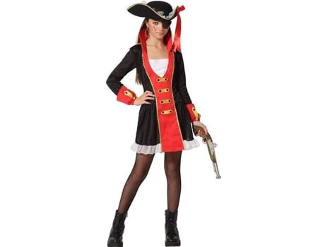 Disfraz de Niña ATOSA pirata rojo y negro (Tam: 3-4 años)