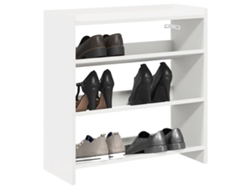 Mueble Zapatero | Zapatero Madera Contrachapada Blanco 60x25x62 Cm