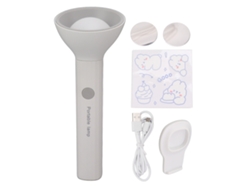 Rebe-linterna Led Magnética Fuerte Usb Recargable Plegable Portátil Con 3 Niveles De Temperatura De Color Para Estudio Gris Claro