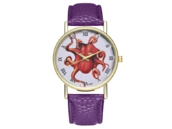 Elegante Reloj De Pulsera De Cuarzo Para Hombre Y Mujer (morado)